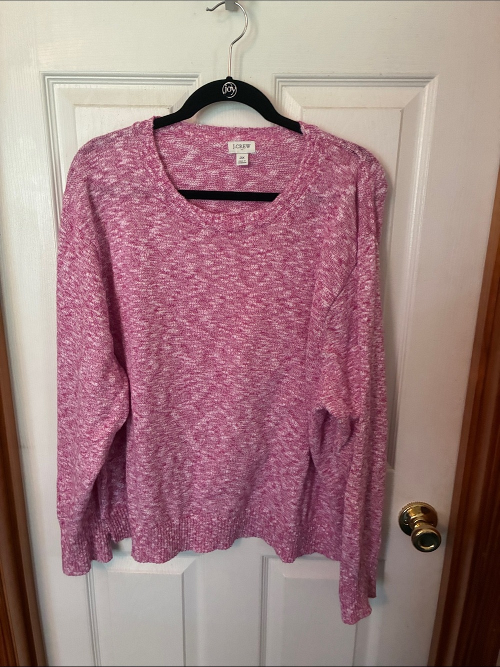 Women’s J. Crew Pink Marled Beach Crewneck Sweater